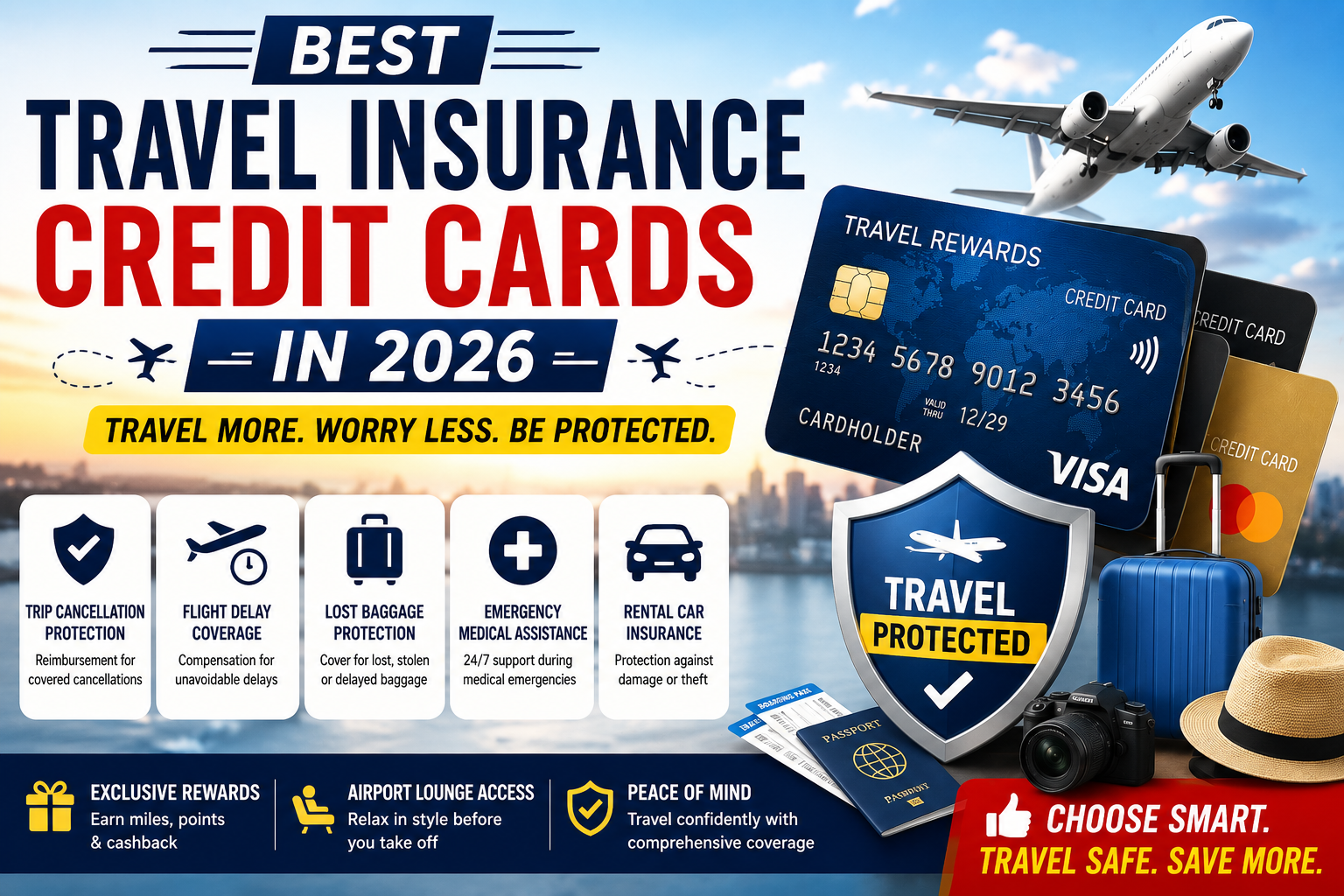 Best Travel Insurance Credit Cards in 2026: Benefits, Coverage & Comparison